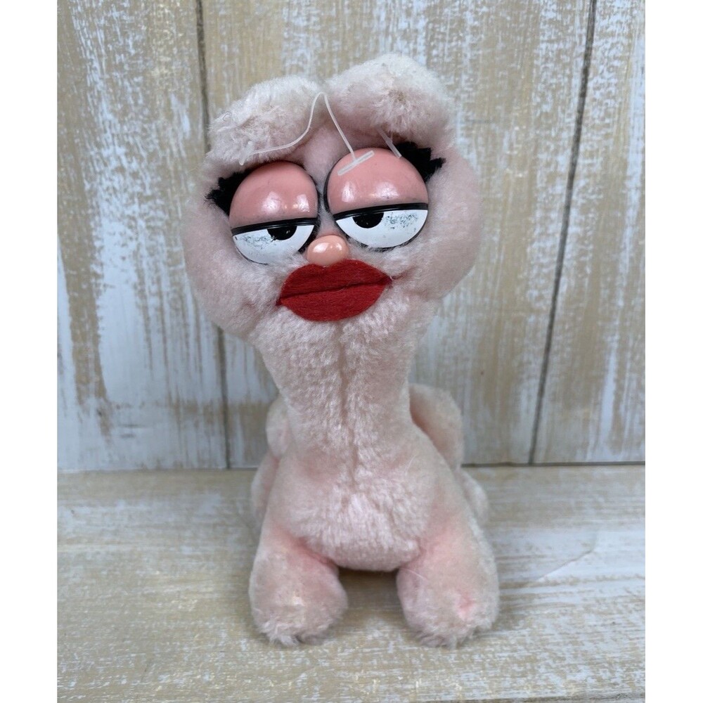 Garfield Arlene Girlfriend Dakin 7” Plush Stuffed Animal Pink Cat Vintage 1984